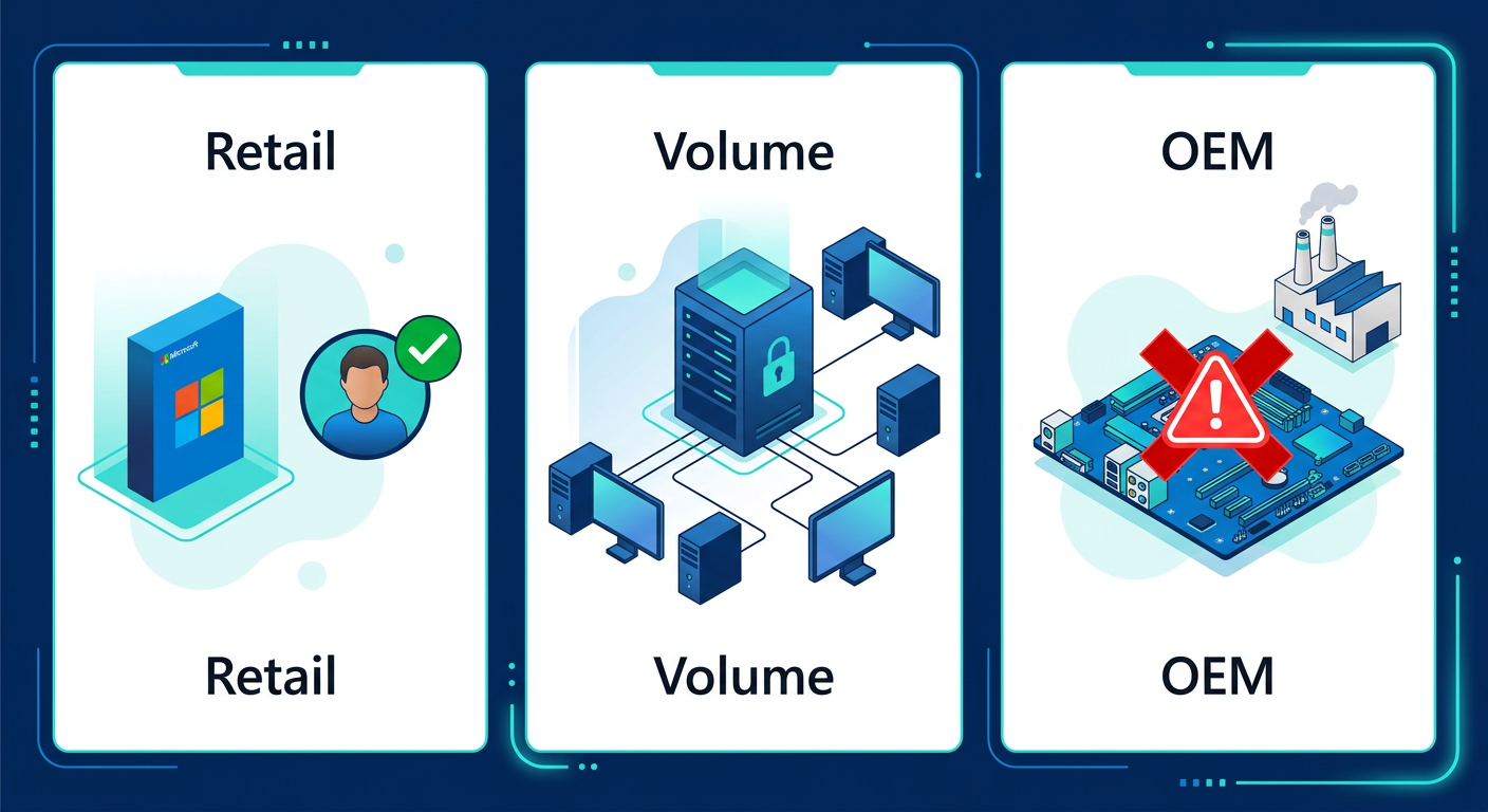 🔐 انواع لایسنس آفیس 2024: Retail، Volume و تله خطرناک OEM