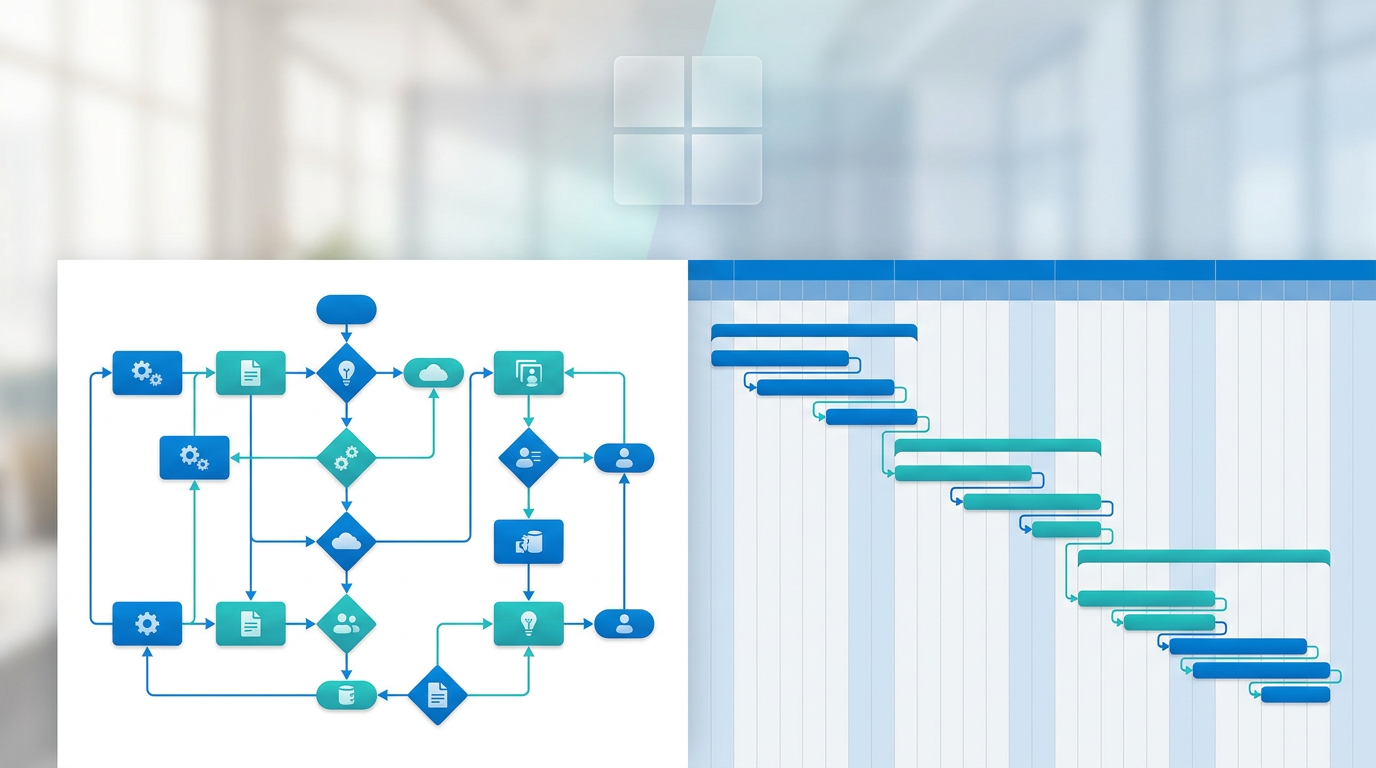 Visio و Project: راهنمای جامع انتخاب ابزار طراحی و مدیریت پروژه مایکروسافت — مایکروسافت Visio و Project دو ابزار قدرتمند اما متفاوت برای نیازهای کسبوکار شما هستند. Visio به شما در تجسم و طراحی فرآیندها کمک میکند، در